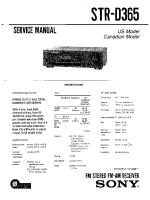 Sony STR-D365 - Service Manual 